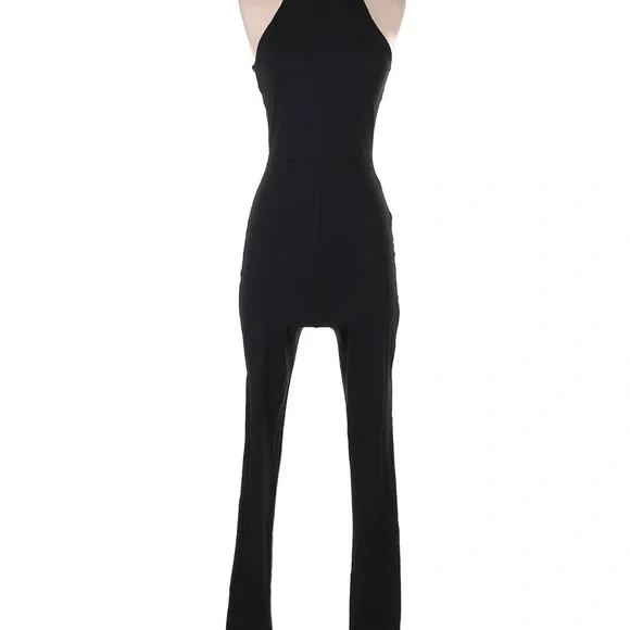 Susana Monaco Black Mock Neck Jumpsuit - Picture 2 of 3